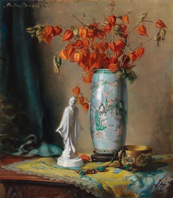 Still Life with Japanese Vase and Figurine