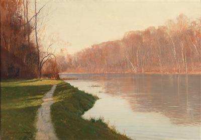View of the Heustadlwasser in the Evening Light