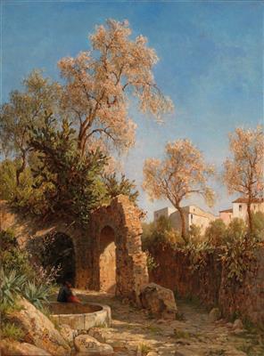 "Blossoming Almond Trees, Taormina"