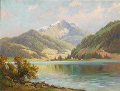 "Lake Zell with the Imbachhorn and Hoher Tenn"