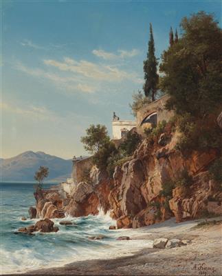 "Scene of a Beach near Fiume" by Alois Kirnig - Auction record, sale price, and art valuation. Compare with similar artists and explore comparable artworks.