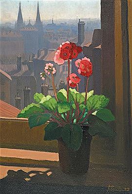 Fenêtre ouverte sur les toits de Lyon et le clocher de l'Église Saint-Nizier by Pierre Laroche - Auction record, sale price, and art valuation. Compare with similar artists and explore comparable artworks.
