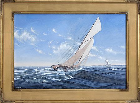 Yachting off the coast by Alan Eddy - Auction record, sale price, and art valuation. Compare with similar artists and explore comparable artworks.