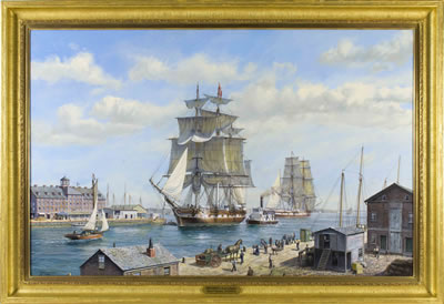 Boston Liverpool Packet Parliament in Boston Harbor
