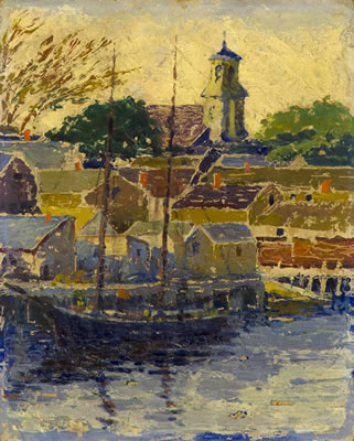 Boat at dock, Provincetown
