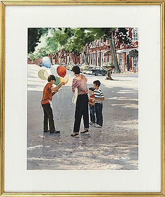 Balloon seller, Nantucket, Massachusetts
