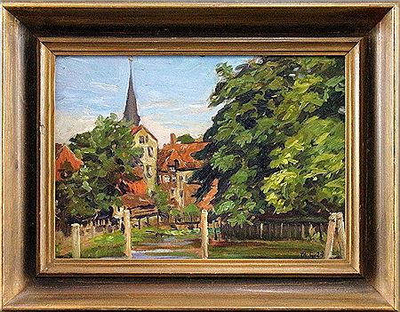 "Ansicht von der Hochzeitskirche St. Johannis zu Eppendorf vom Alsterlauf aus gesehen", 1927