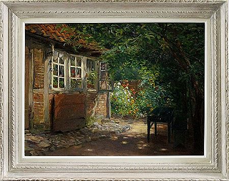 "Lichtdurchfluteter Bauerngarten mit altem Häuslingshaus - Stiller Winkel"