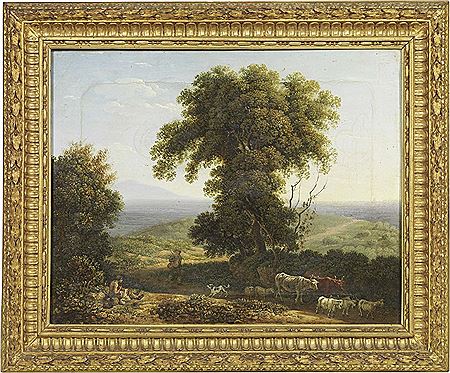 "Landscape with big tree and herds" and "landscape with roads and travelers' (pair) by Carlo Labruzzi - Auction record, sale price, and art valuation. Compare with similar artists and explore comparable artworks.