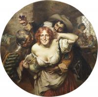 Bold Brindisi, 1902 by Luigi Servi - Auction record, sale price, and art valuation. Compare with similar artists and explore comparable artworks.