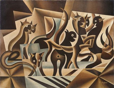 Sample artwork by Fortunato Depero (1892 - 1960), known for futurist painting, sculpture, graphic and stage-set design - View similar artists and auction records