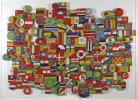 Flags drawn in pencil of 2009 world