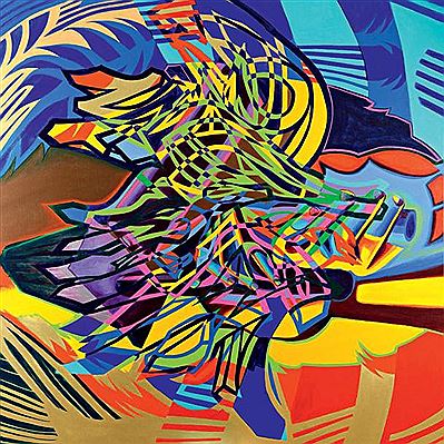 Sample artwork by Myre (Born 1978), known for street art painting - View similar artists and auction records