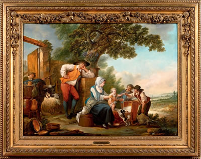 Réjouissance familiale dans un paysage