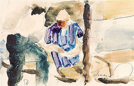 Vor einem Gutshof sitzender Bauer by Karlheinz Scherer - Auction record, sale price, and art valuation. Compare with similar artists and explore comparable artworks.