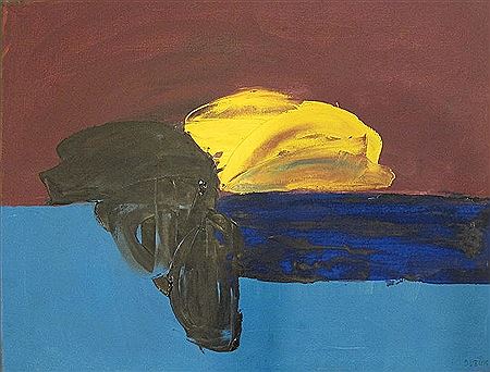 "Jaune vif, bleu, garance"