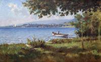 Vue sur le Léman et la ville de Nyon