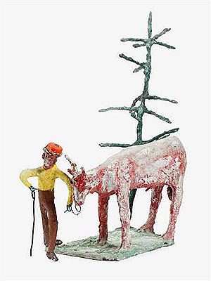 Senn mit Stier vor Tanne by Ulrich Bleiker - Auction record, sale price, and art valuation. Compare with similar artists and explore comparable artworks.