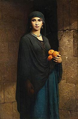 Jeune Egyptienne aux oranges