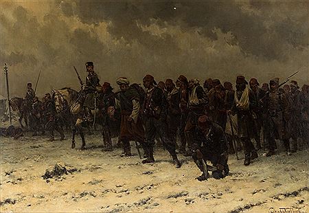 Russian Cavalry and Infantry Escorting Ottoman Prisoners