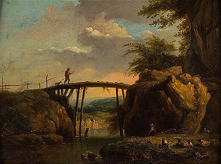 A Landscape with Resting Goat Herders