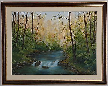 Wooded Creek by Carey Watson - Auction record, sale price, and art valuation. Compare with similar artists and explore comparable artworks.