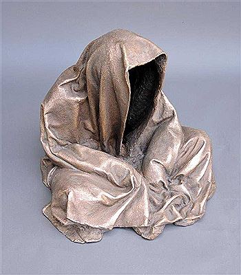 Wächter der Zeit, sitzender Time Guardian aus Bronze