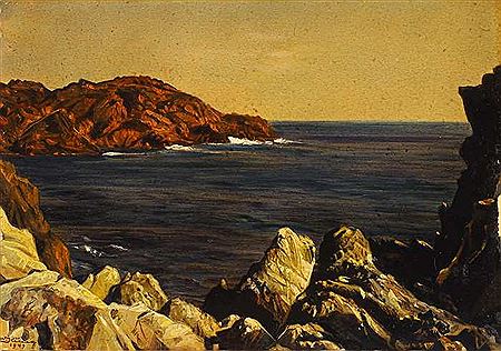 Rote Felsen zwischen Cannes und St. Raffael