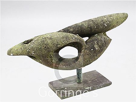 An organic form garden sculpture 'The Trophy'