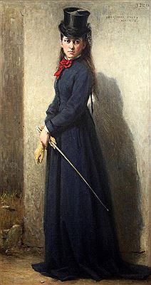 Portrait of Edith Mary Field, Aged 15, dressing in riding attire