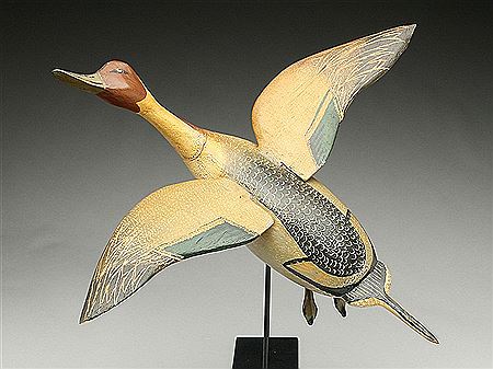 Full size flying pintail drake by Delbert Hudson - Auction record, sale price, and art valuation. Compare with similar artists and explore comparable artworks.