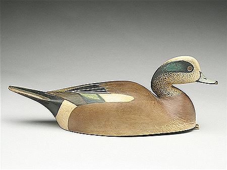 Hollow carved widgeon drake
