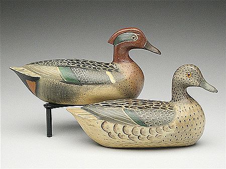 Very rare rigmate pair of teal