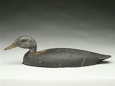 Large black duck by Harve Davern - Auction record, sale price, and art valuation. Compare with similar artists and explore comparable artworks.