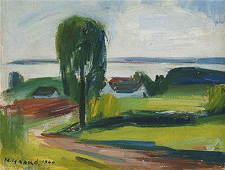 Fjordlandskap med tre (1944)