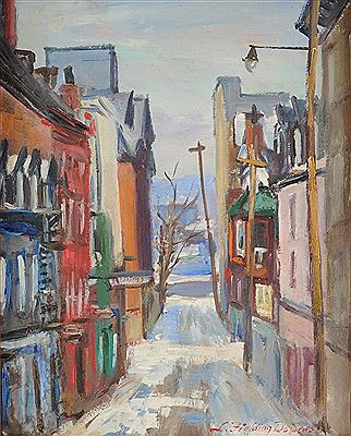 "Street scene, Quebec"