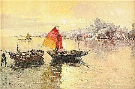 "Harbor Scene with Sailboats" by Wolfgang Werner Herzog - Auction record, sale price, and art valuation. Compare with similar artists and explore comparable artworks.