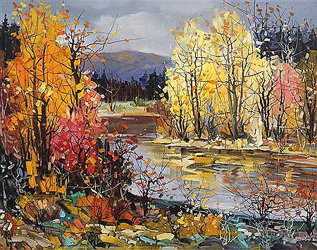 AUTUMN RIVER by Tinyan Chan - Auction record, sale price, and art valuation. Compare with similar artists and explore comparable artworks.