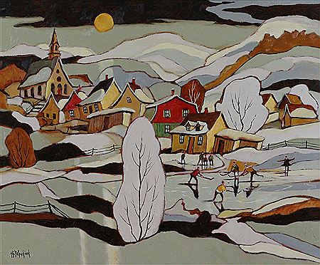 PARTIE ENTRE AMIS (CHARLEVOIX) by Jean Desrosiers - Auction record, sale price, and art valuation. Compare with similar artists and explore comparable artworks.