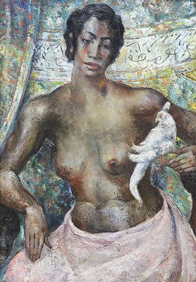 Nude with Cockatoo