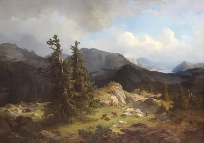Untitled (Alpine Landscape) by Joseph Brunner - Auction record, sale price, and art valuation. Compare with similar artists and explore comparable artworks.