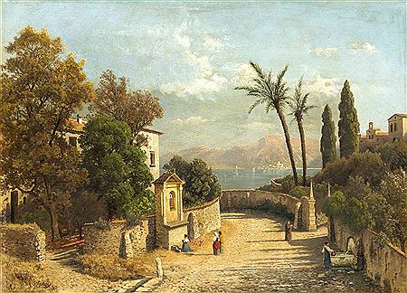 Scene of a small town on the Gulf of Naples by Karl Gustav Rodde - Auction record, sale price, and art valuation. Compare with similar artists and explore comparable artworks.