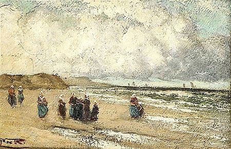 Fischersfrauen am Strand by Victor Ruyter - Auction record, sale price, and art valuation. Compare with similar artists and explore comparable artworks.