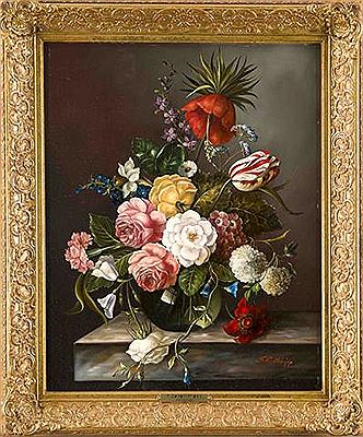 Flower piece in the style of the 17th century
