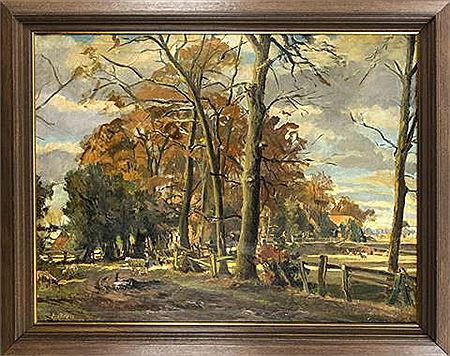 Farmstead in autumn by Emil Brose - Auction record, sale price, and art valuation. Compare with similar artists and explore comparable artworks.
