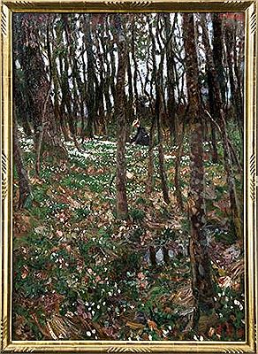 Vorfrühling: Junge Frau beim Blumen pflücken im Wald by Eugen Wolff - Auction record, sale price, and art valuation. Compare with similar artists and explore comparable artworks.