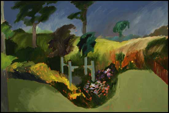 Hillside and Garden by Christopher Broadhurst - Auction record, sale price, and art valuation. Compare with similar artists and explore comparable artworks.