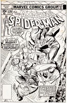Ross Andru and Mike Esposito Amazing Spider-Man #179 Cover Green Goblin Original Art (Marvel, 1978)
