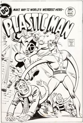 Ramona Fradon and Bob Smith Plastic Man #16 Cover Original Art (DC, 1977)