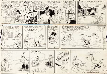 V. T. Hamlin Alley Oop Sunday Comic Strip Original Art dated 12-16-45 (NEA, 1945)